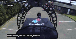 Pizza entregada vía drone por Domino's Pizza